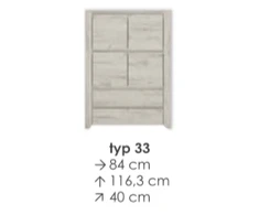 Extom ANGEL komoda typ 33