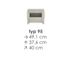 Extom ANGEL spintelė prie lovos typ 95
