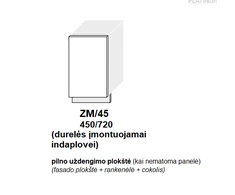 Extom Įmontuojamos durelės indaplovei INSOLITO ZM 45
