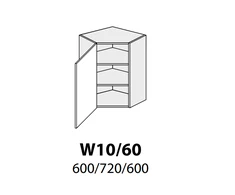 Extom Kampinė pakabinama spintelė Sidabrinis W10