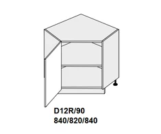 Extom Kampinė pastatoma spintelė Sidabrinis D12R 90