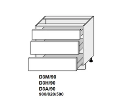 Extom Pastatoma spintelė su stalčiais Sidabrinis D3 90