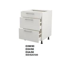 Extom Pastatoma spintelė su stalčiais Sidabrinis D3 90