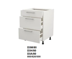 Extom Pastatoma spintelė su stalčiais Sidabrinis D3 80