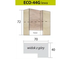 Fadome ECONO pakabinama kampinė spintelė ECO-44G (kairinė)