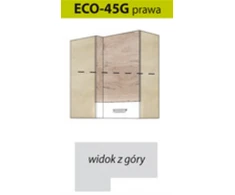 Fadome ECONO pakabinama kampinė spintelė ECO-45G (dešininė)
