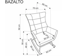 Halmar Supamas krėslas BAZALTO pilkas
