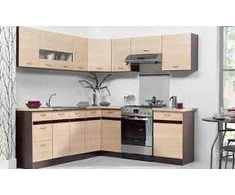 Liveo Kampinis virtuvinis komplektas ELIZA 220x210 cm wenge