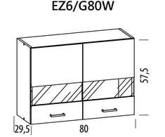 Liveo Pakabinama spintelė ELIZA EZ6/G80W 80