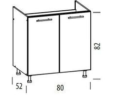Liveo Pastatoma spintelė kriauklei TIFFANY T24/D80Z