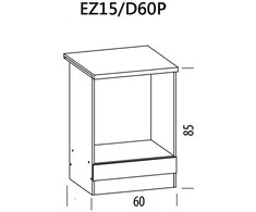 Liveo Pastatoma spintelė orkaitei ELIZA EZ15/D60P rijeka