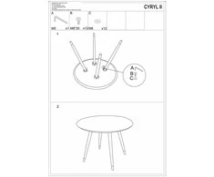 Signal Meble Signalas Stalas CYRIL II