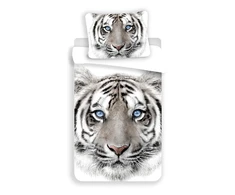 Patalynė bawełniana 140x200 Tygrys balta 8088 Tiger baltas poszewka 70x90