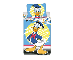 Patalynė bawełniana 140x200 Kaczor Donald Duck 9701 mėlyna poszewka 70x90