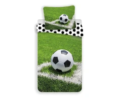 Patalynė bawełniana 140x200 Futbolo kamuolys boisko Football žalia ball 4317 młodzieżowa piłkarska kibica