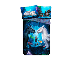 Patalynė bawełniana 140x200 Smok Jak uwolnić Smoka Dragons 6007