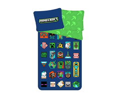 Patalynė bawełniana 140x200 Minecraft 1933 Badges poszewka 70x90 JF 02