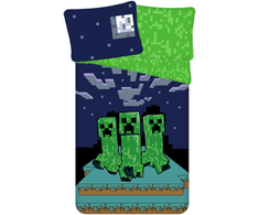 Patalynė bawełniana 140x200 Minecraft 1216 Sssleep Tight poszewka 70x90 JF 02