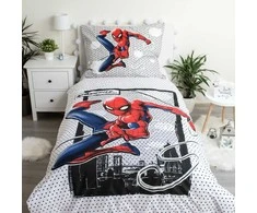 Patalynė świecąca w ciemności 140x200 Spiderman Człowiek Pająk 8438 bawełniana poszewka 70x90