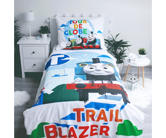 Patalynė bawełniana 140x200 Tomek i przyjaciele 0349 Thomas and friends pociąg lokomotywa ciuchcia poszewka 70x90 Trail blazer