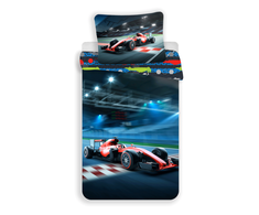 Patalynė bawełniana 140x200 Formuła raudona tamsiai mėlyna poszewka 70x90 August 24
