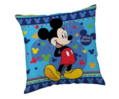 Poduszka dziecięca 40x40 Myszka Miki Mickey mėlyna JF24
