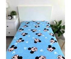 Blue Mickey "Mėlyna 02" Vaikiška paklodė su guma, 90x200+25 cm