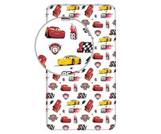 Cars 3 "McQueen" Vaikiška paklodė su guma, 90x200+25 cm