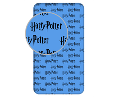 Prześcieradło bawełniane su gumką 90x200 Harry Potter mėlyna 8520 napisy vaikams