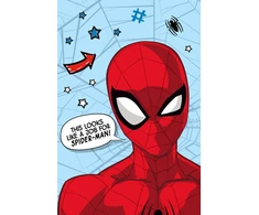Kocyk su mikrofibry 100x150 Spider-man mėlyna raudona JF23