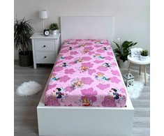 Pink Princesses "Rožinė 02" Vaikiška paklodė su guma, 90x200+25 cm