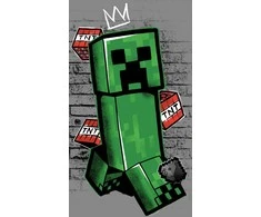 Minecraft Metro Art Creeper Vaikiškas rankšluostis, 70x140 cm