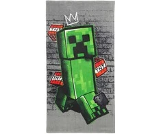 Minecraft Metro Art Creeper Vaikiškas rankšluostis, 70x140 cm