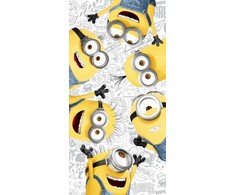 Rankšluostis Ręcznik plażowy 70x140 Minionki przyjaciele Minions Friends bawełniany dziecięcy 5598