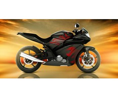 Motorbike "Raudona" Vaikiškas rankšluostis, 70x140 cm