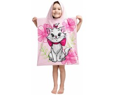 Pink Marie Cat "Rožinė flower" Vaikiškas rankšluostis-pončas, 50x115 cm