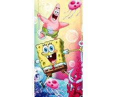 Rankšluostis Ręcznik plażowy 70x140 SpongeBob Kanciastoporty Patryk Rozgwiazda gąbka bawełniany dziecięcy 0841
