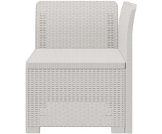 1-Vietis Sodo Sofas, Atrodo kaip Ratano PP Balta