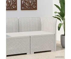 1-Vietis Sodo Sofas, Atrodo kaip Ratano PP Balta
