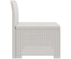 1-Vietis Sodo Sofas, Atrodo kaip Ratano PP Balta