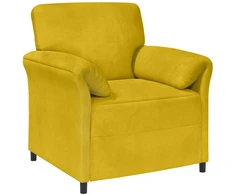 1 vietos sofa Geltona 88 x 83 x 95 cm Aksomas