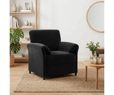 1 vietos sofa Juoda 88 x 83 x 95 cm Aksomas