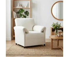 1 vietos sofa Kreminė 88 x 83 x 95 cm Aksomas