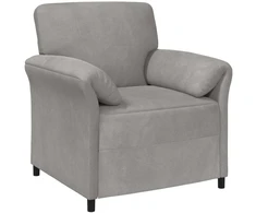 1 vietos sofa Šviesiai pilka 88 x 83 x 95 cm Aksomas