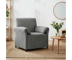 1 vietos sofa Tamsiai pilka 88 x 83 x 95 cm Aksomas