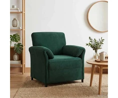 1 vietos sofa Tamsiai žalia 88 x 83 x 95 cm Aksomas