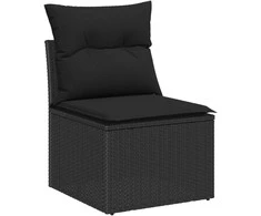 Lauko baldų komplektas Sodo Sofų Rinkinys su saugykla 10 pcs Smėlio poliratanas