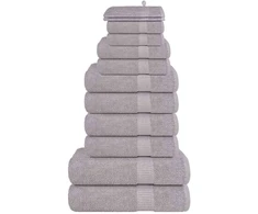 Rankšluostis Rankšluosčių rinkinys, 12vnt., pilki, 100% medvilnė, 360g/m²