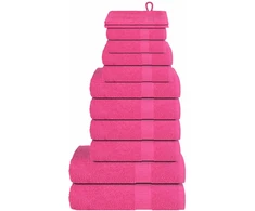 Rankšluostis Rankšluosčių rinkinys, 12vnt., rožiniai, 100% medvilnė, 360g/m²