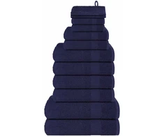 Rankšluostis Rankšluosčių rinkinys, 12vnt., mėlyni, 100% medvilnė, 360g/m²